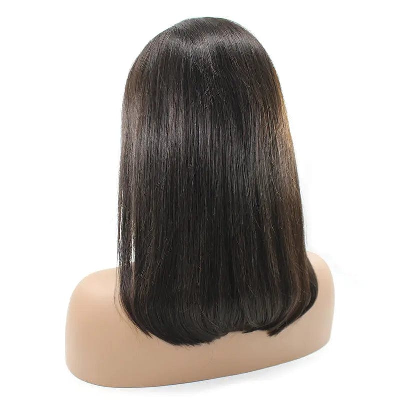 12 Inches / Black Bone Cuticle aligned human hair 4x4 lace