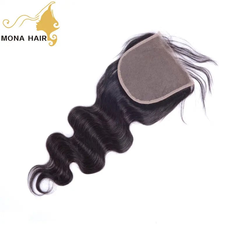 12 Inches / Body wave 5x5 closure Mona Wholesale Cuticle Aligned Raw Virgin Hair Weave with Closure Vendors, Remy Human 100% Mink Brazilian Hair Extension Bundles