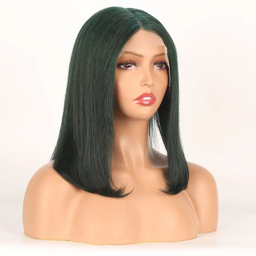 12 Inches / Green T1b/613/pink Hair Wigs