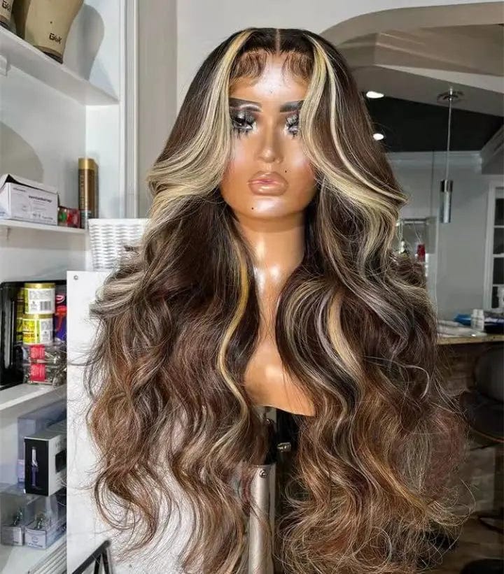 12 Inches / Hightlight Brown Highlight Ginger Body Wave