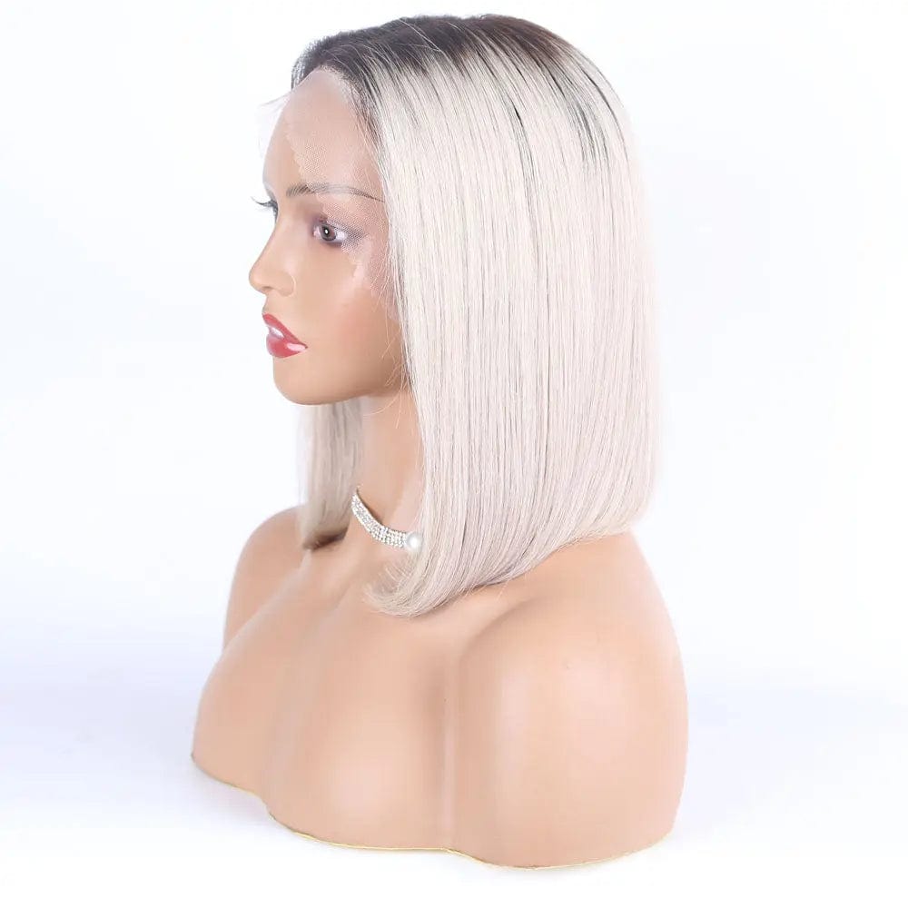 12 Inches / Ombre Grey Cheap Ombre Bob Wigs For Women