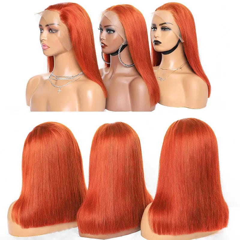 12 Inches / Orange T part closure wig Wholesale100% Raw Virgin Brazilian Hair