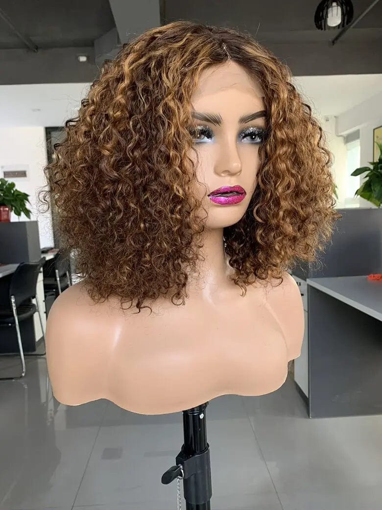 12 Inches / P4/30 T Lace Hot Wigs Vendor Mayqueen 180%Density 12inch Water Wave