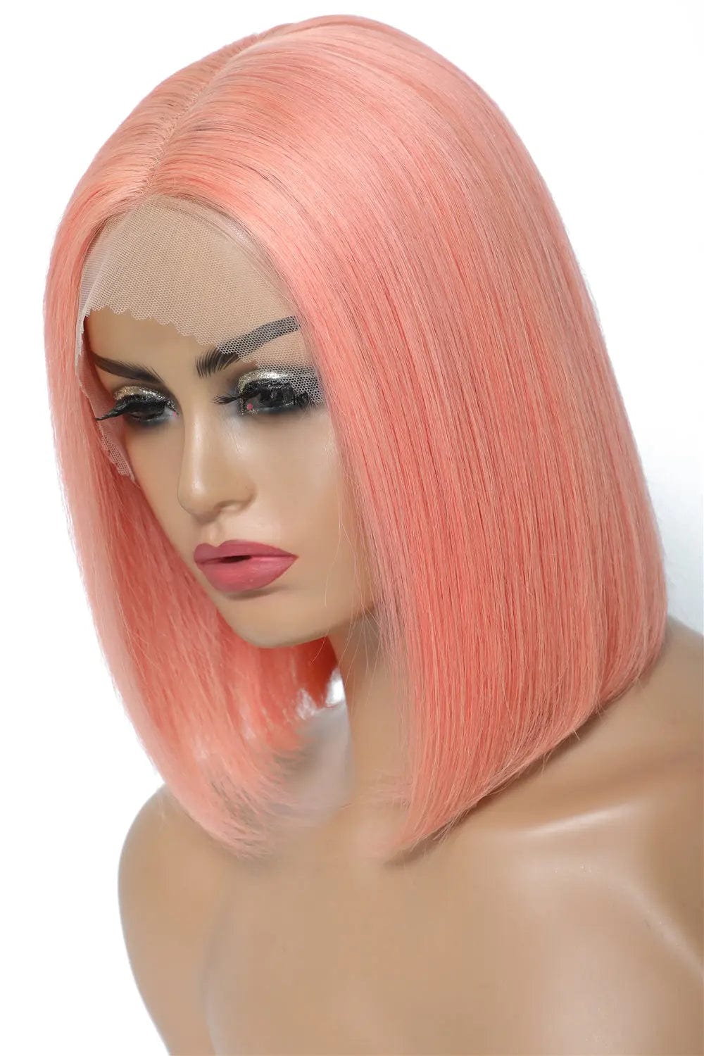 12 Inches / Pink T1b/613/pink Hair Wigs