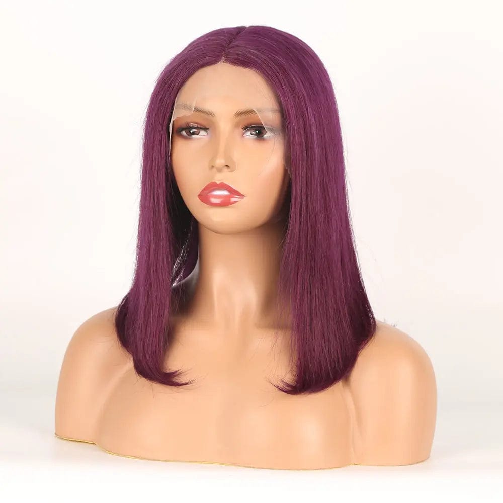 12 Inches / Purple T1b/613/pink Hair Wigs