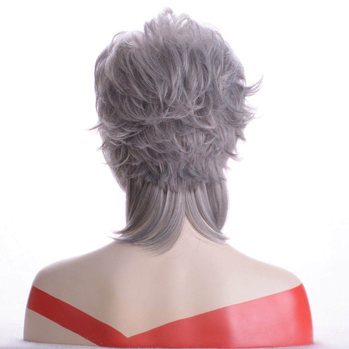 12 Inches / Sliver Gray Short Pixie Cut Wigs Natural Wavy Synthetic Hair For Women Sliver Gray Daily Wig With Bangs Heat Resistant Fiber