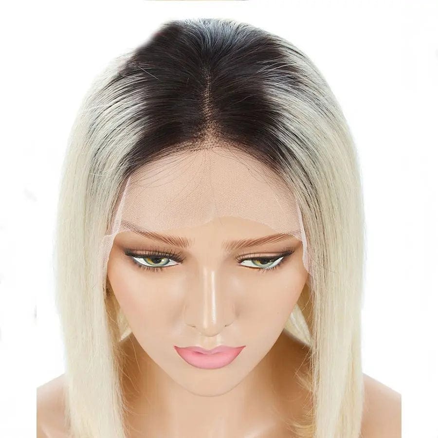 12 Inches / T1B/613 Factory Outlet Ombre Blonde 1B 613 Bob Style Lace Front Wigs 10inch 12inch 613 ash Blonde Short BOB Wig