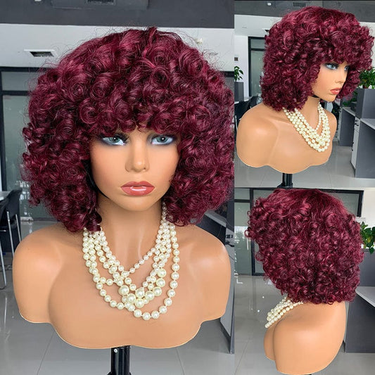 12A Machine Made Wig New Deep Curly Wave