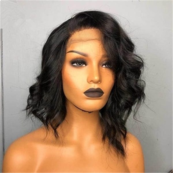 12A Unprocessed Invisible Knots Pixie Short Curly Bob Raw Indian Cuticle Aligned Human Hair Lace Front Wigs