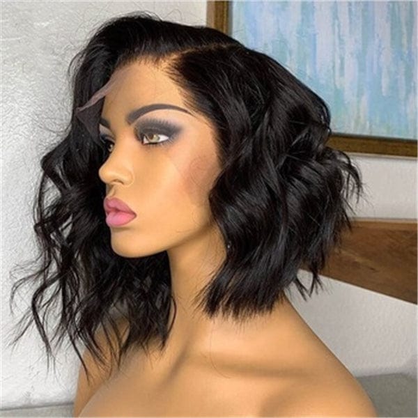 12A Unprocessed Invisible Knots Pixie Short Curly Bob Raw Indian Cuticle Aligned Human Hair Lace Front Wigs