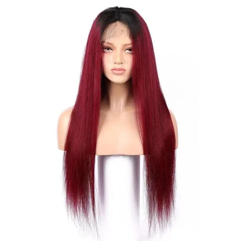 130% Density Burgundy Red Wigs