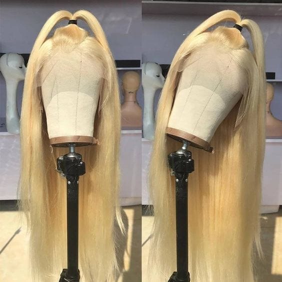 13x4 613 Frontal Wigs For Black Women Human Hair Virgin Cuticle Aligned Hair Blonde Lace Front Wig Straight 613 Lace Full Wigs