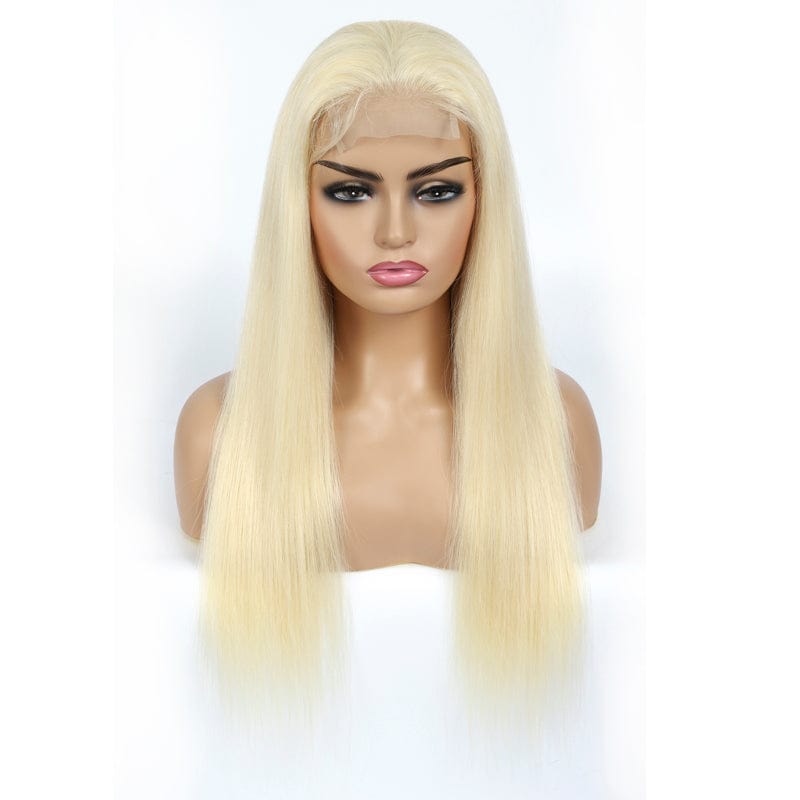 13x4 613 Frontal Wigs For Black Women Human Hair Virgin Cuticle Aligned Hair Blonde Lace Front Wig Straight 613 Lace Full Wigs