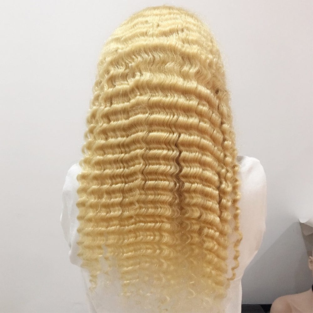 13x4 613 Frontal Wigs For Black Women Human Hair Virgin Cuticle Aligned Hair Blonde Lace Front Wig Straight 613 Lace Full Wigs