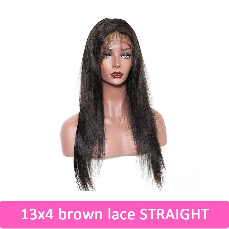 13x4 Body Wave 150% density HD Transparent Lace brazilian pre pluck natural human hair swiss front frontal wig for black women