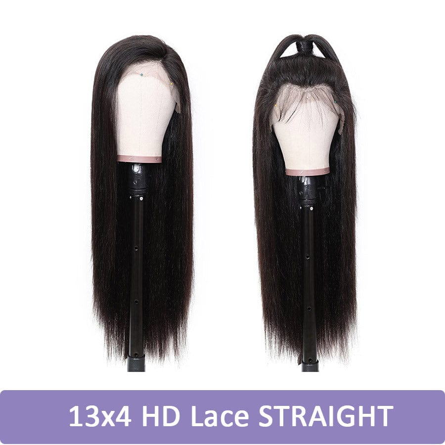 13x4 Body Wave 150% density HD Transparent Lace brazilian pre pluck natural human hair swiss front frontal wig for black women