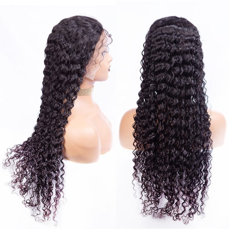 14 Inches / 13x4 DEEP Virgin Brazilian Raw Hair Silk Straight 13x4 Lace Front Hair Wigs Bone Straight Human Hair