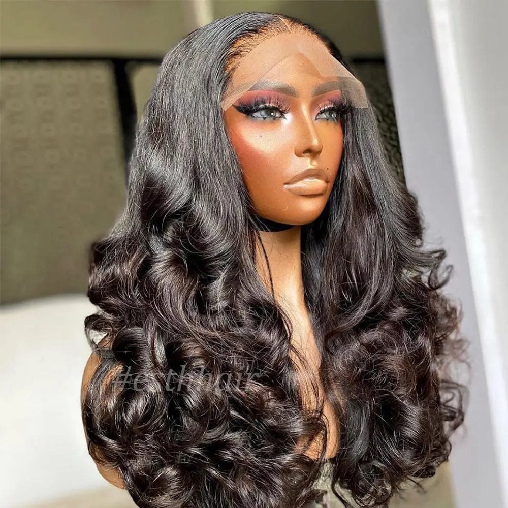 14 Inches / Natural Black 250 Density Human Hair Wig