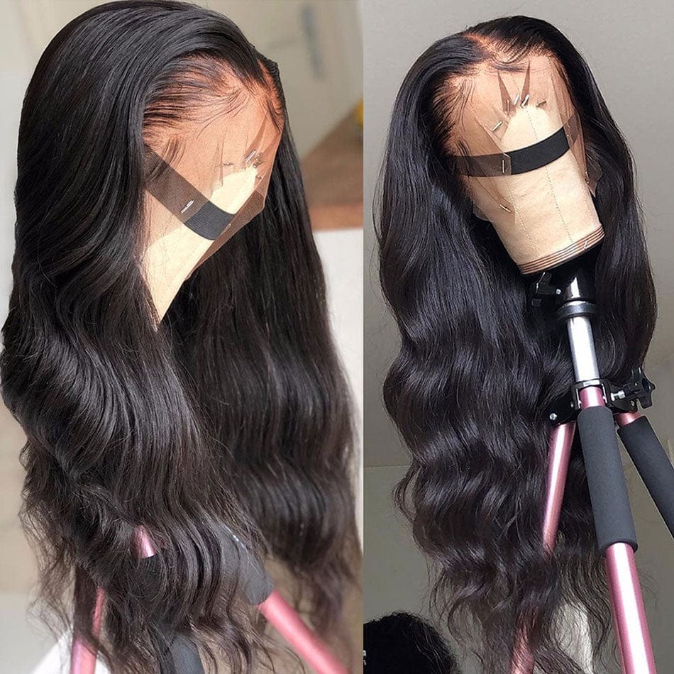 14 Inches / Wig 11 Beautiful Highlight Blonde With Dark Brown Ocean Wave 100 Virgin Human Hair Invisible Lace Front Wigs