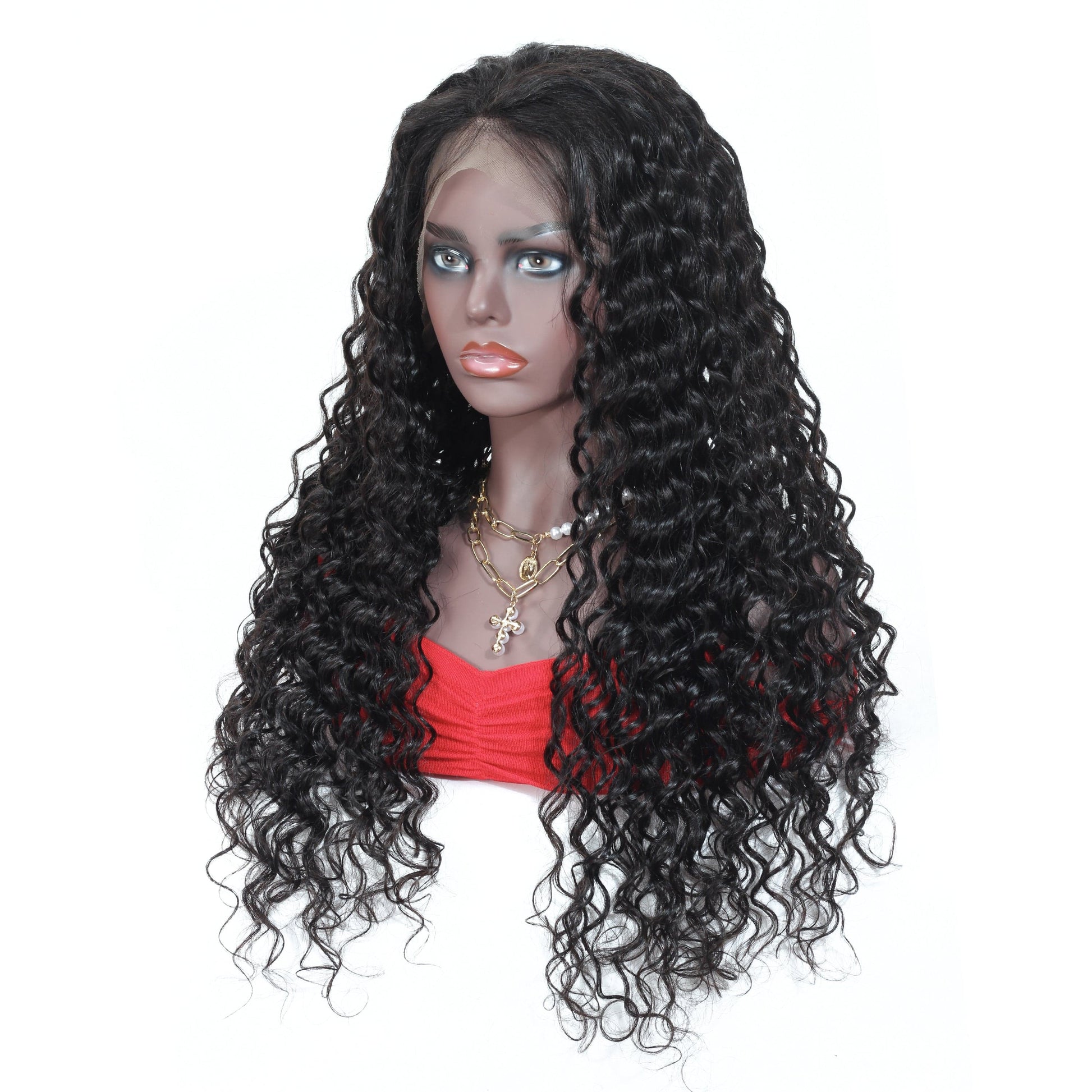 150% 180% 200%  HairDensity Quality Natural Deep Wave Original 13x4 Swiss Lace Wigs Human Hair For Black Women Peruvian Glueless