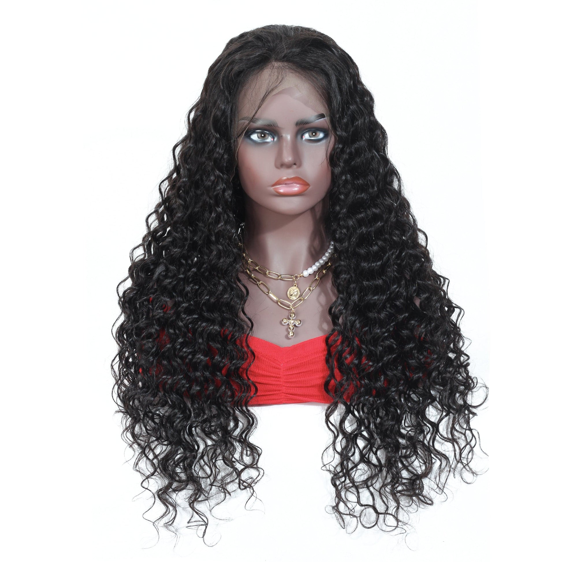 150% 180% 200%  HairDensity Quality Natural Deep Wave Original 13x4 Swiss Lace Wigs Human Hair For Black Women Peruvian Glueless