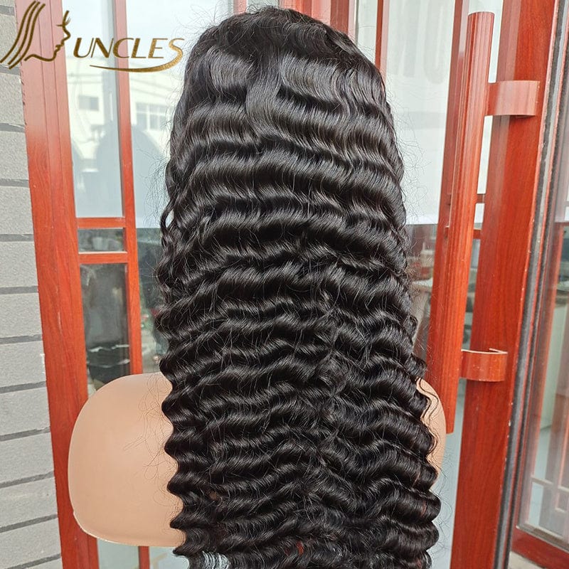 150 Density 18 inches / Deep wave 12a wig 180 density 13x6 indian unprocessed human virgin hair wigs brown and blonde highlights curly frontal wig