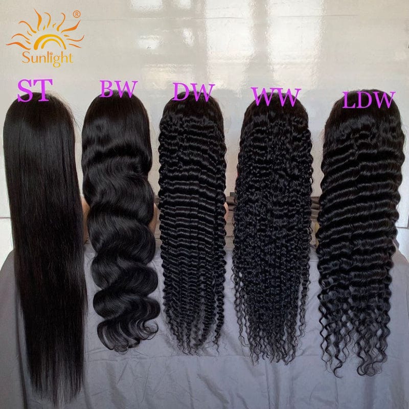 150 Density 4x4 Closure Peruvian Water Wave Wig Glueless 4x4 Wigs For Black Women Sunlight Remy Pre Plucked Lace Wigs