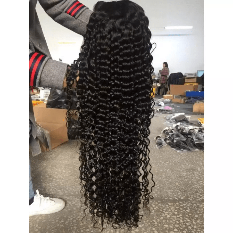 150 Density 4x4 Closure Peruvian Water Wave Wig Glueless 4x4 Wigs For Black Women Sunlight Remy Pre Plucked Lace Wigs