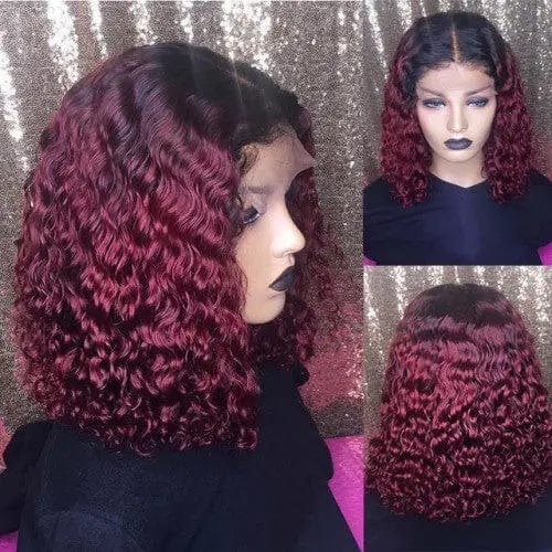 16 Inches / 4x4 wig 11 Bliss Human Hair Lace Front Wigs Closure Bob Wigs