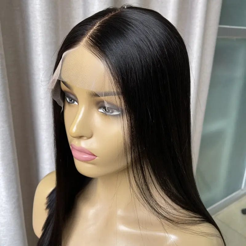 16 Inches / Black 6inch Lace Front Wig Transparent Lace