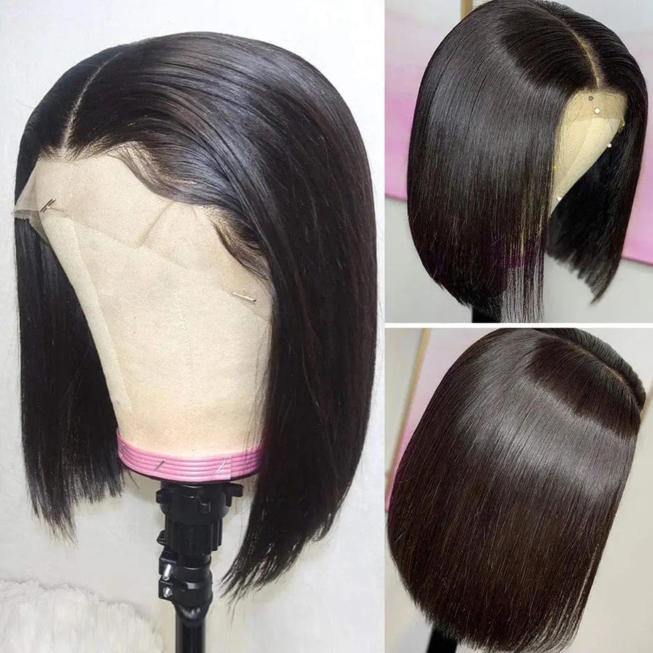 16 Inches / Bob Wigs Bob Cut Wigs 100 Human Hair,13*4 Lace Front Bob