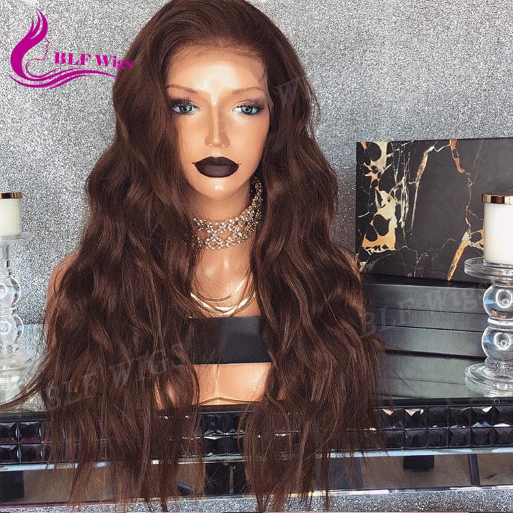 16 Inches / Brown Transparent HD Frontal Wig Human Hair 33# Reddish Brown Loose Body Wave Brazilian Hair Wigs for Black Women