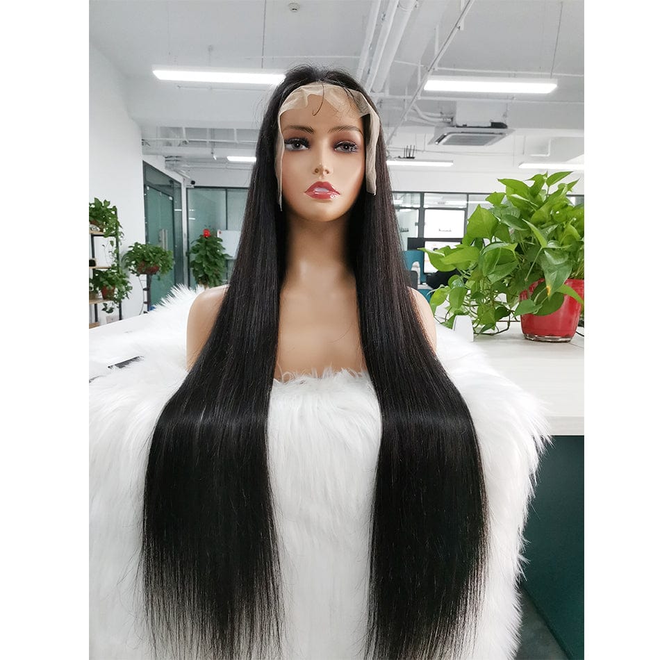 16 Inches / T Part Straight Wholesale Brazilian Lace Front Wigs Cuticle Aligned Virgin Hair Lace Closure Wigs Vendor Human Hair Wigs For Black Women