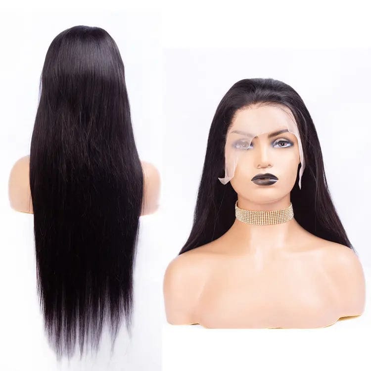 18 Inches / 13x4 Straight Wholesale Thick 180% Density 13x4 Transparent Lace Front Wig Bone Straight Human Hair Wigs