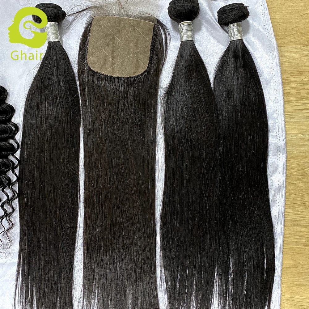 18 Inches / Straight Direct factory silk base closure frontal 4x4, 5x5, 13x4 guangzhou human hair wigs human virgin hair with silk base