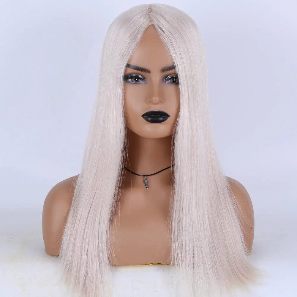 18inches / Platinum Blonde / 7X8 Factory Price Toppers Hair Pieces  Remy Human Hair Platinum Blonde 18 Inches Double Drawn Silk Base Topper