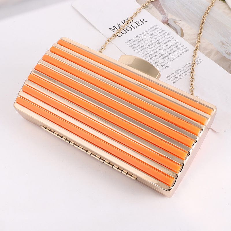 19*5*10 CM / orange new design  luxury shoulder woman bag metal clutch party bags evening bag  purse  for ladies