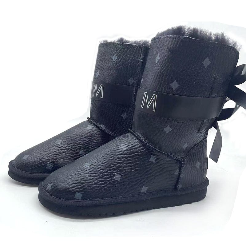 1y / JM-1 Wholesale  Fashion Women Boots  Girls Ladies Boots With Bows  Winter Snow Boots