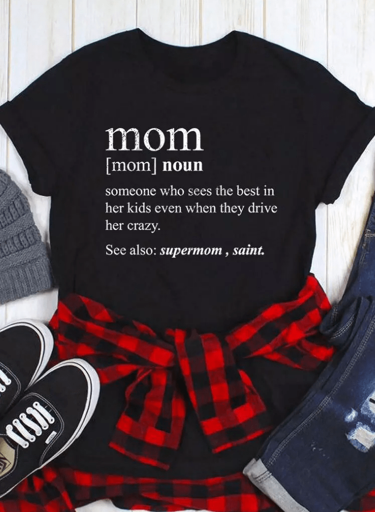 2 XL / 1 Mom Definition O-Neck T-Shirt Tee