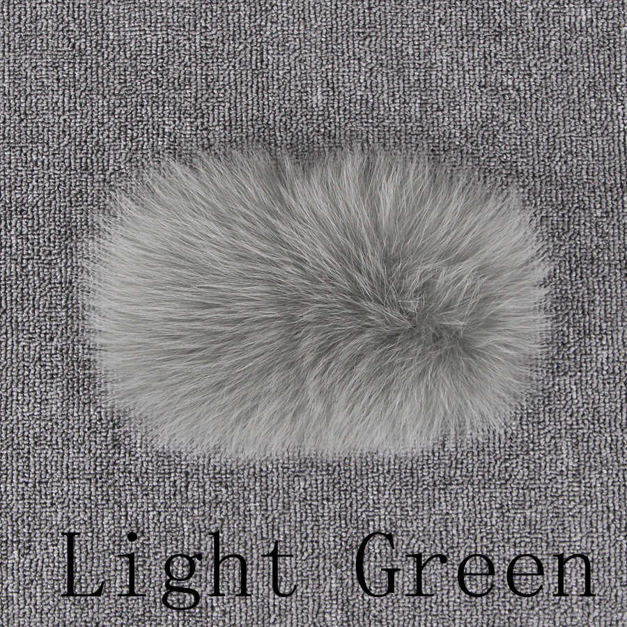 2 XL / light green QIUCHEN new women winter fur coat dyed vest with big hood genuine natural fur fox vest QC8062