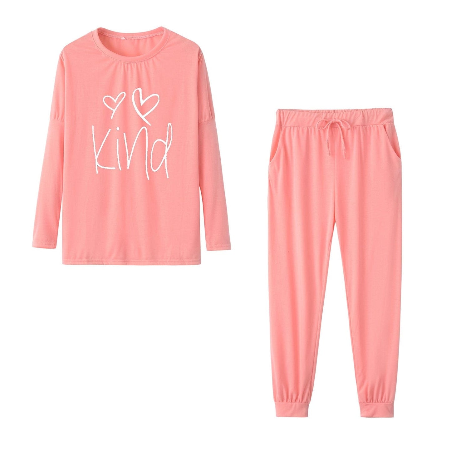 2 XL / Pink 2022 New Spring Summer Custom Woman Clothing Solid Sexy Skinny Workout Tracksuit Sweatsuit Two Piece Pants Set 2 Piece Set Women