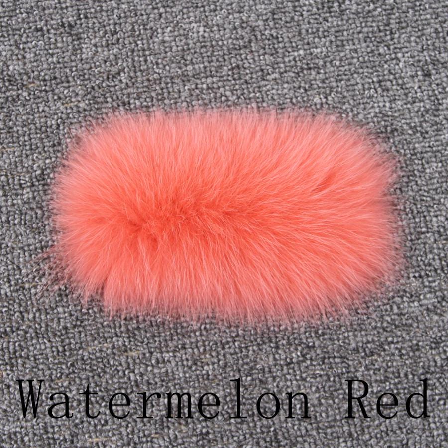 2 XL / watermelon red QIUCHEN new women winter fur coat dyed vest with big hood genuine natural fur fox vest QC8062