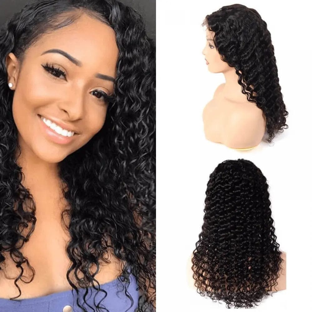 20 Inches / Deep wave Megalook 100 Human Hair Lace Front Wigs,180% Density 4*4 Closure With Baby Hair Wigs For Black Women