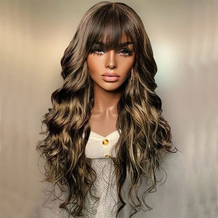 20 Inches / Machine No Lace Wig 2 Factory Long Inches Brown Red Platinum Straight Wave Raw Indian Cuticle Aligned Human Hair Transparent Lace Front Wigs