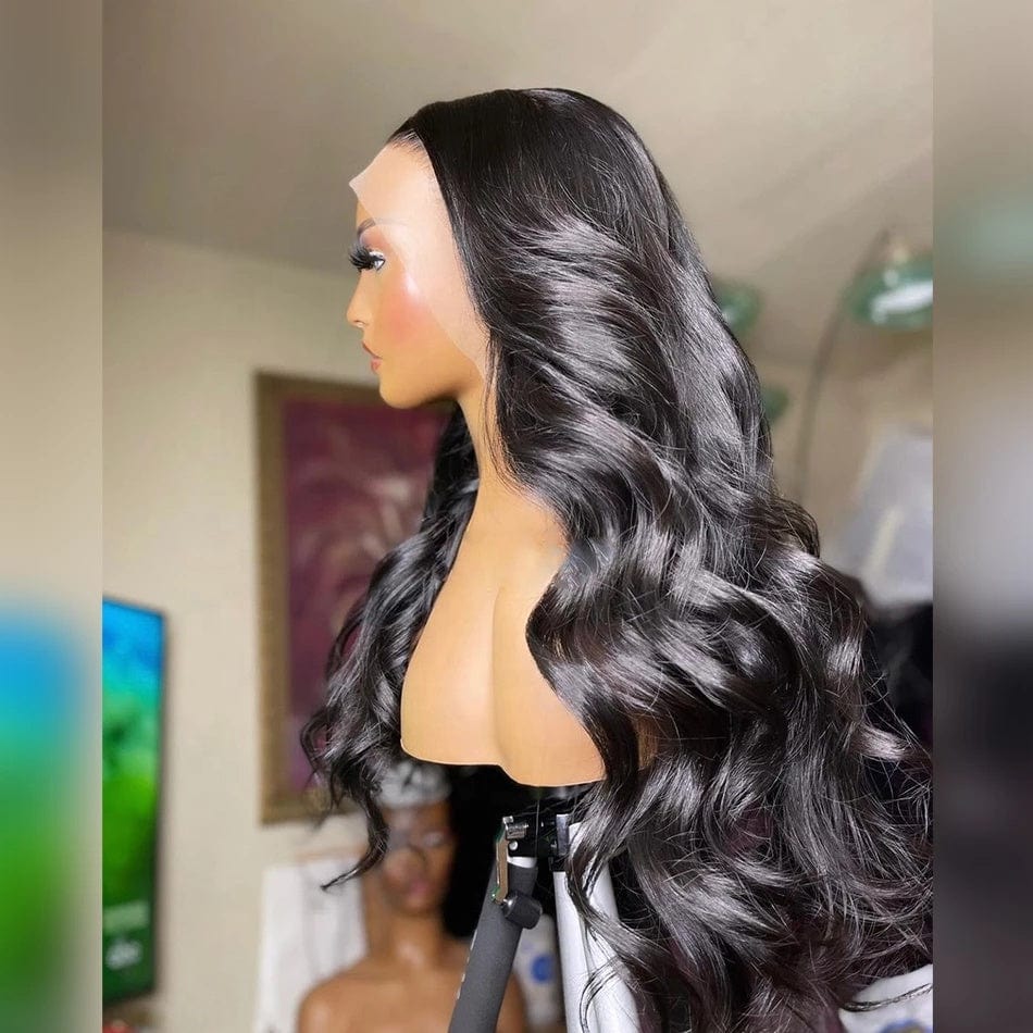 200Density Natural Body Wave  Human Hair Wigs with Babyhair Prepluck 5X5 Lace Closure Wig for Black Women Glueless Indian Remy