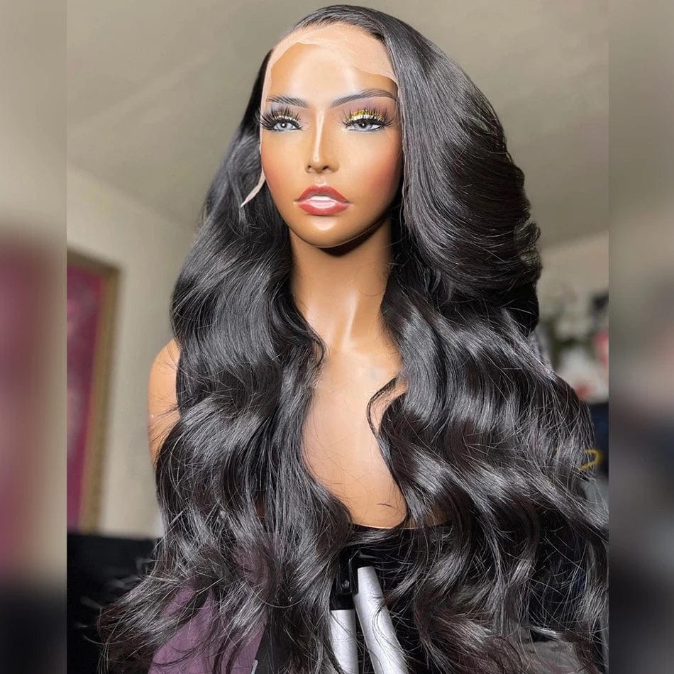 200Density Natural Body Wave  Human Hair Wigs with Babyhair Prepluck 5X5 Lace Closure Wig for Black Women Glueless Indian Remy