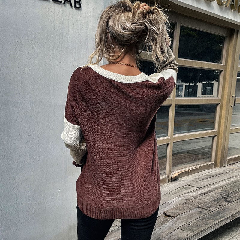 2022 Fall Winter Women Knit Clothing Famous Brand Long Sleeve Jacquard Knit Pullover Designer Crew Neck Long Knitting Sweater