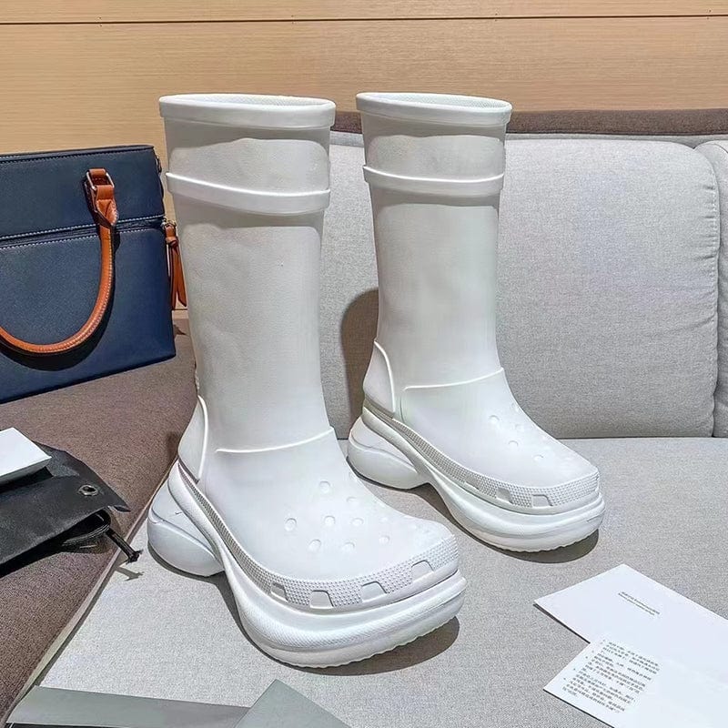 2022 Fashion  High Boots For Women Girl  Platform Waterproof  Rain Boots