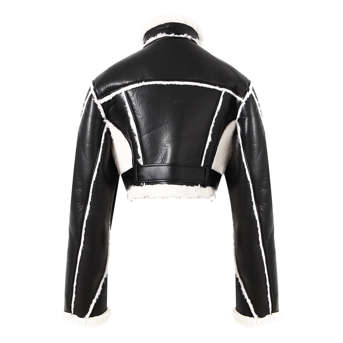 2022 new High Fashion woman jacket luxury Winter woman crop leather biker half jacket for women