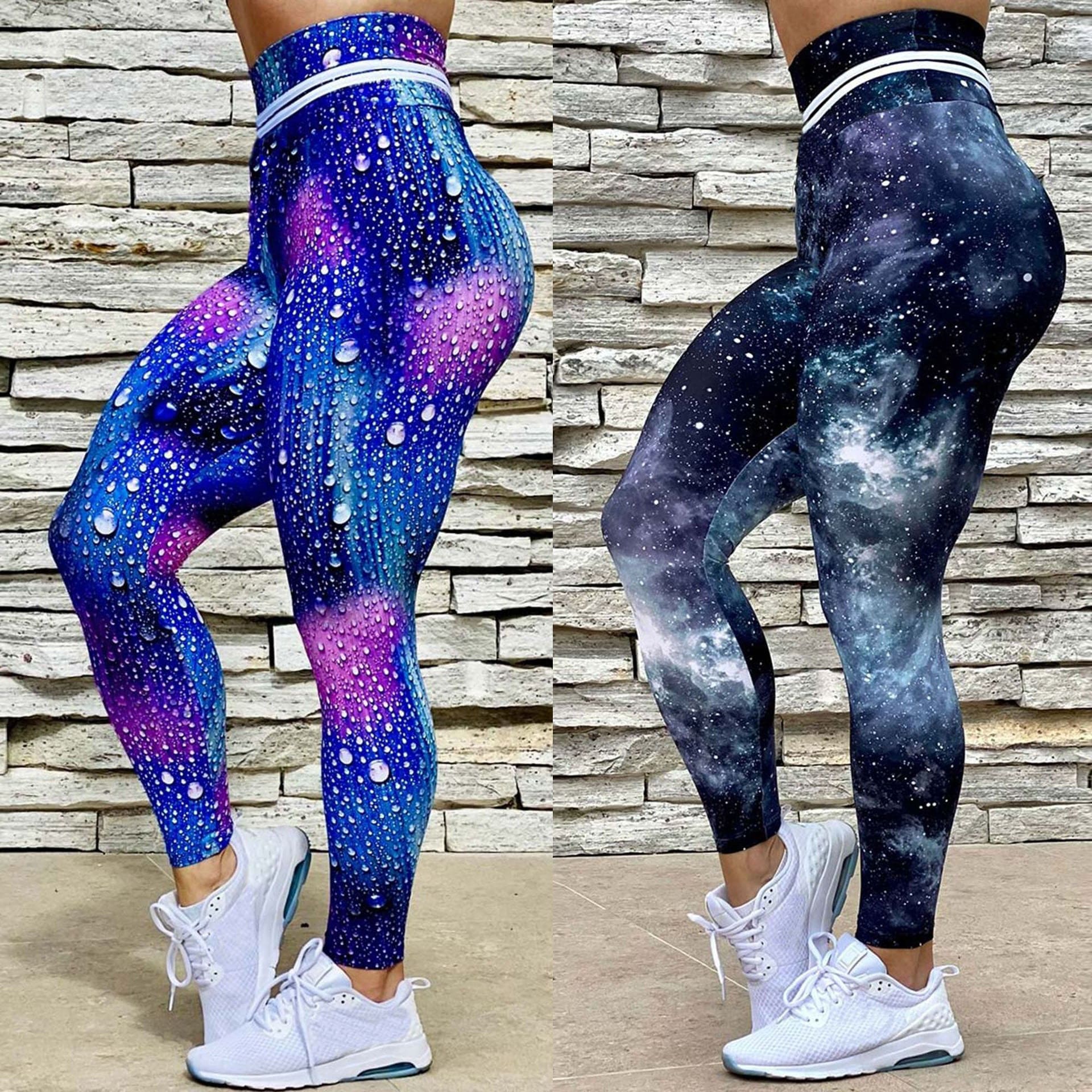 2022 New High Waist Printed Casual Pencil Pants Skinny fitness yoga pants